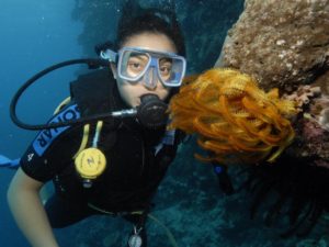 Student scuba diving
